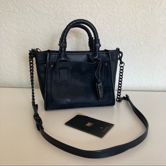Frye Bags Frye Calf Hair Demi Mini Black Leather Satchel Bag Poshmark